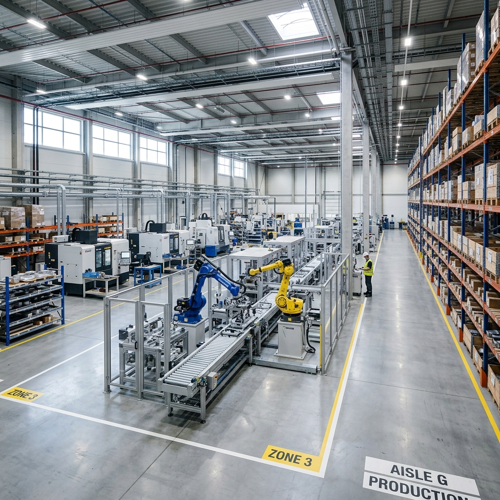 Modern manufacturing floor